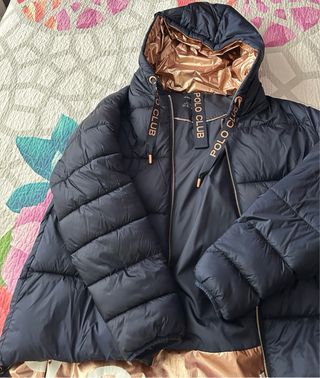 Abrigo Polo Club Negro Talla XXL