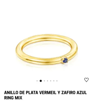 Anillo Tous con zafiro azul
