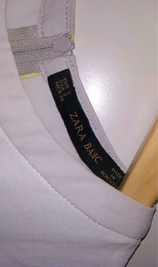 Camisa Zara blanca sin mangas