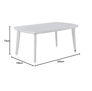 Mesa Comedor Extensible Blanca Exterior