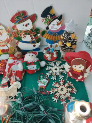 Lote de adornos navideños
