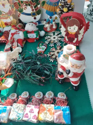 Lote de adornos navideños