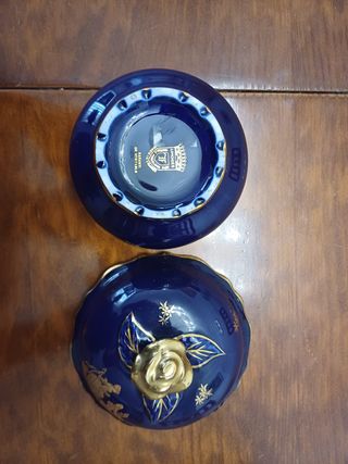 Joyero Limoges Azul Cobalto y Dorado