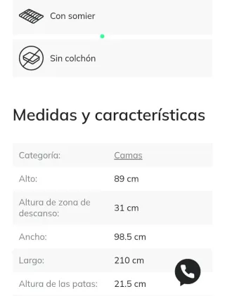 Somier metálico con láminas de madera