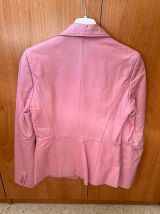 Chaqueta de piel rosa Blanco Talla S