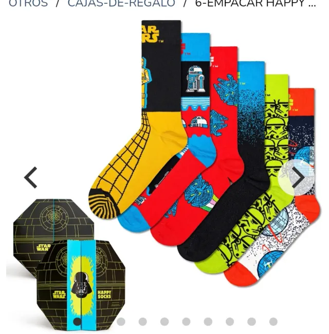 Happy Socks Star War 6 calcetines Talla 41-46