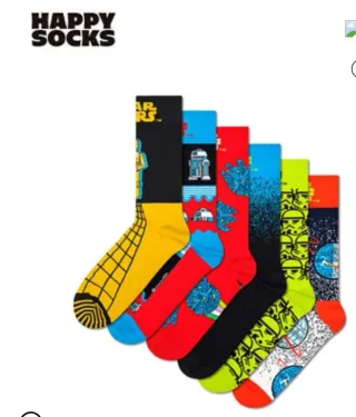 Happy Socks Star War 6 calcetines Talla 41-46