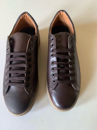 Snickers uomo vera pelle marrone