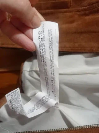 Cazadora Zara flecos ante marrón Talla S. Nueva