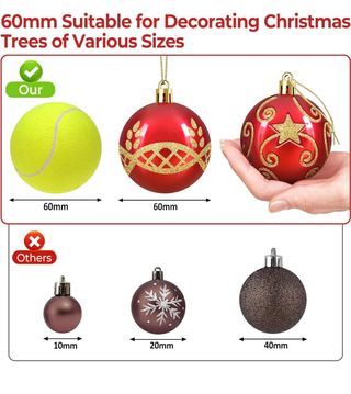 Bolas Navideñas Rojas y Doradas 6cm - 30 Pzs