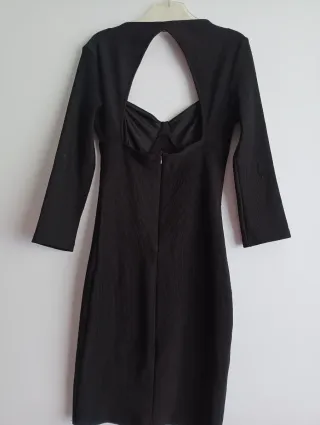 Vestido Bershka Negro Manga media larga