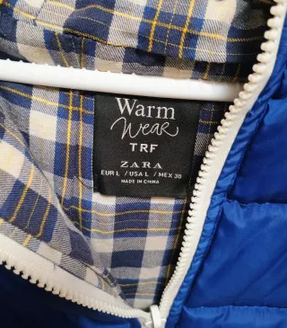 Chaleco acolchado mujer azul