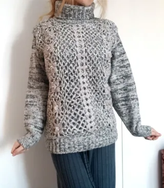 Maglione a collo alto artigianale