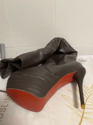 Botas tacón plataforma caña alta