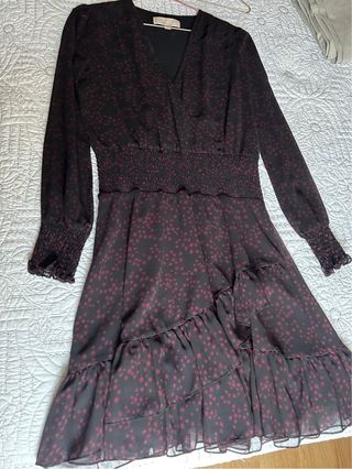 Vestido Michael Kors negro y rojo