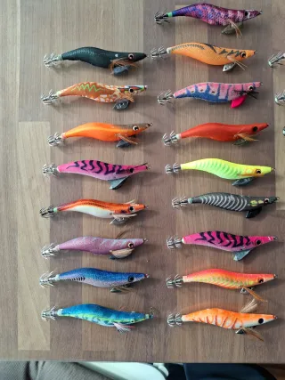 Lote 25 señuelos calamar 3.5