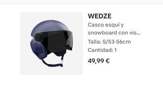 Casco esquí y snowboard Wedze Talla S.