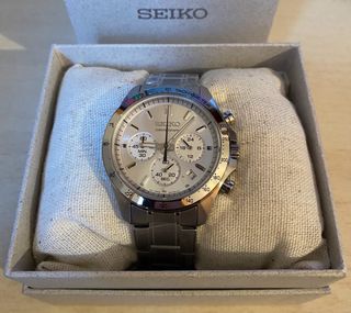 Seiko Chronograph SBTR Blanco