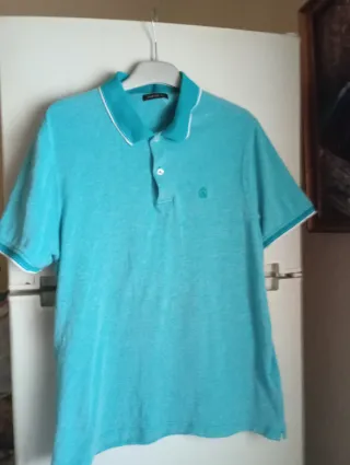Polo CARAMELO Talla M/38/10 Azul Turquesa