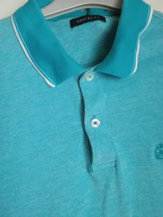 Polo CARAMELO Talla M/38/10 Azul Turquesa