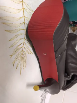 Botas altas tacón plataforma marrones