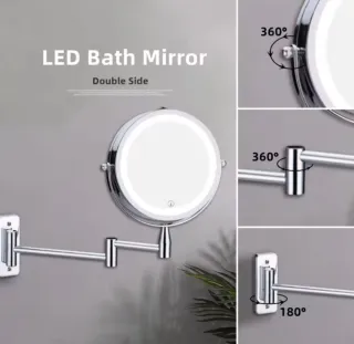 Specchio da bagno allungabile con luce LED