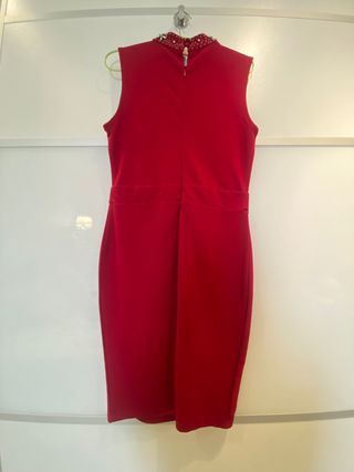Vestido fiesta rojo pedrería T M/L