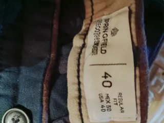 Lote 3 pantalones hombre beige y marino:12