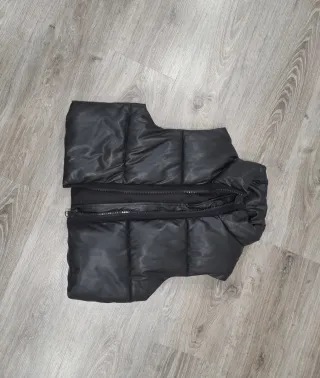 Chaleco chica polipiel negro