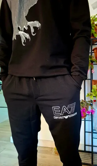 Conjunto Emporio Armani Negro/Plata Talla S