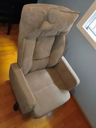 Silla de escritorio Conforama , color Beige y Gris