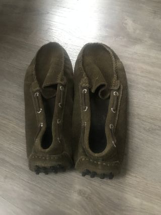 Mocasines Superga Gommino T42 Verde Oliva
