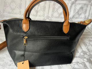 Bolso Longchamp Negro y Marrón Piel