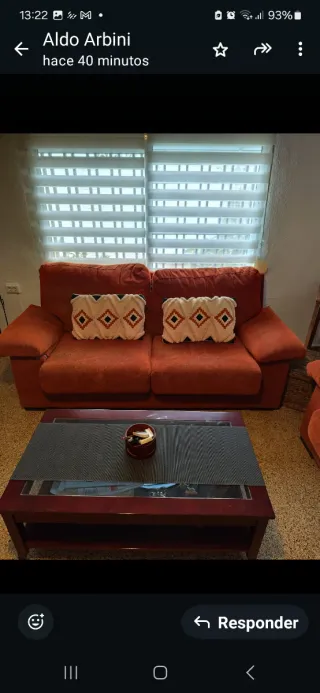 Set di divani 3 e 2 posti in tessuto