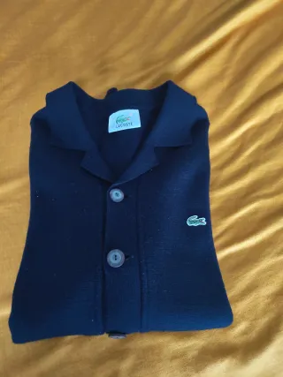 Cardigan Lacoste Clásico Negro Talla M(50)