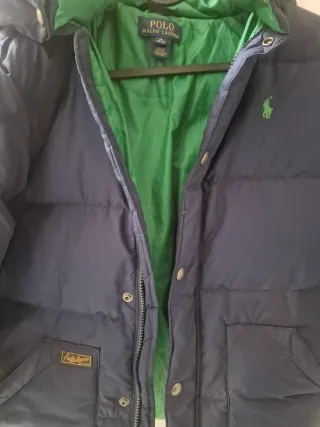 Plumífero Ralph Lauren Talla 10/12 Azul/Verde