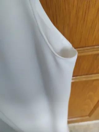 Vestido blanco tirantes crepé Zara