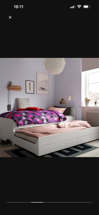 Cama nido IKEA SLÄKT con 2 colchones