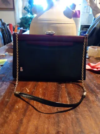 Bolso vintage negro y rojo