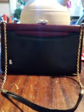 Bolso vintage negro y rojo