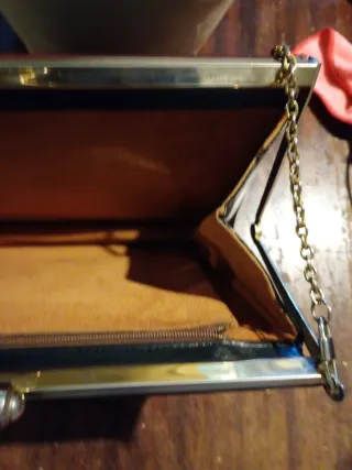 Bolso vintage negro y rojo