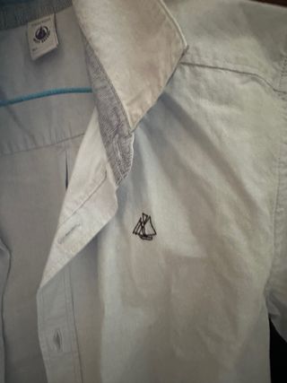 Camisa Petit Bateau Azul Algodón