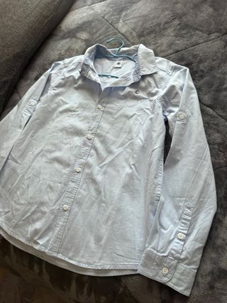 Camisa Petit Bateau Azul Algodón