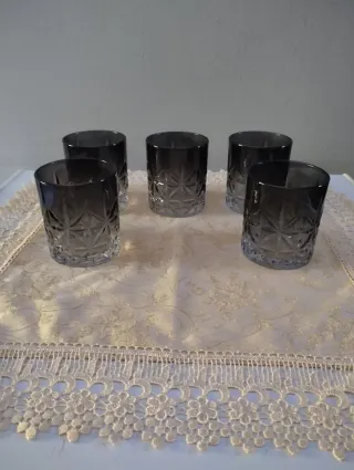 Set 5 Bicchieri Vetro Fumè Design