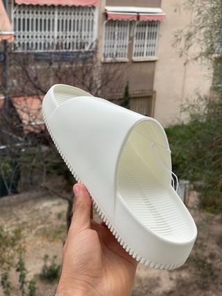 Ciabatte Nike Calm Slide Taglia 42 Bianche