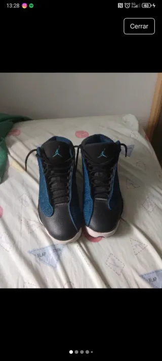 Jordan 13 Negro y Azul