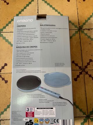 Crepera eléctrica con recipiente