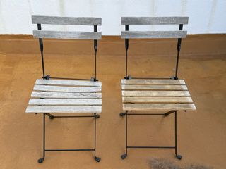 Sedie pieghevoli in legno e metallo Ikea