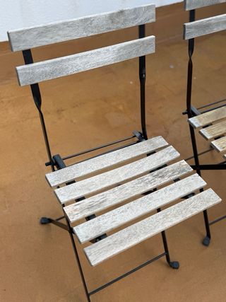 Sedie pieghevoli in legno e metallo Ikea