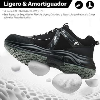 Zapatos Seguridad Unisex Punta Acero TALLA 44
